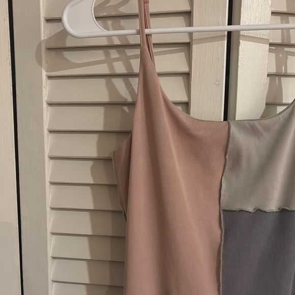 Storia Blue Gray Asymmetrical Slip Mini Dress - Picture 4 of 11